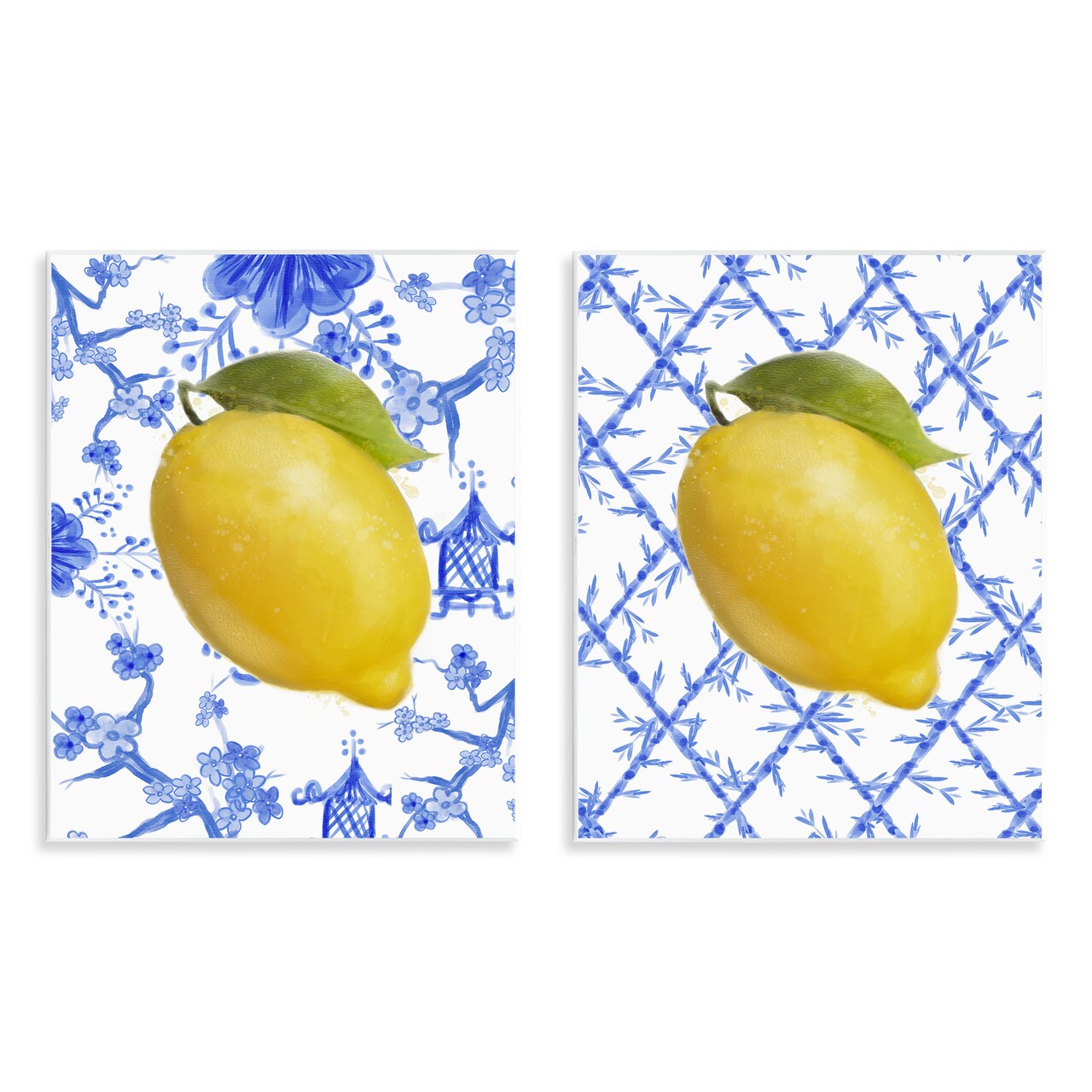 Stupell Industries Classic Chinoiserie Lemons Wall Plaque Design by Matthew Piotrowicz